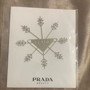 Prada Beauty Silver Snowflake Accent Tree Ornament